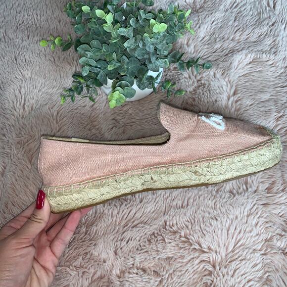 Soludos Dusty Rose Pink Ciao Bella Embroidered Platform Slip On Shoes Size 9 - Picture 7 of 11